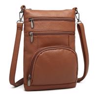 Hnedá malá crossbody kabelka &quot;Enigma&quot;