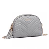 Sivá okrúhla crossbody kabelka &quot;Moonlight&quot;